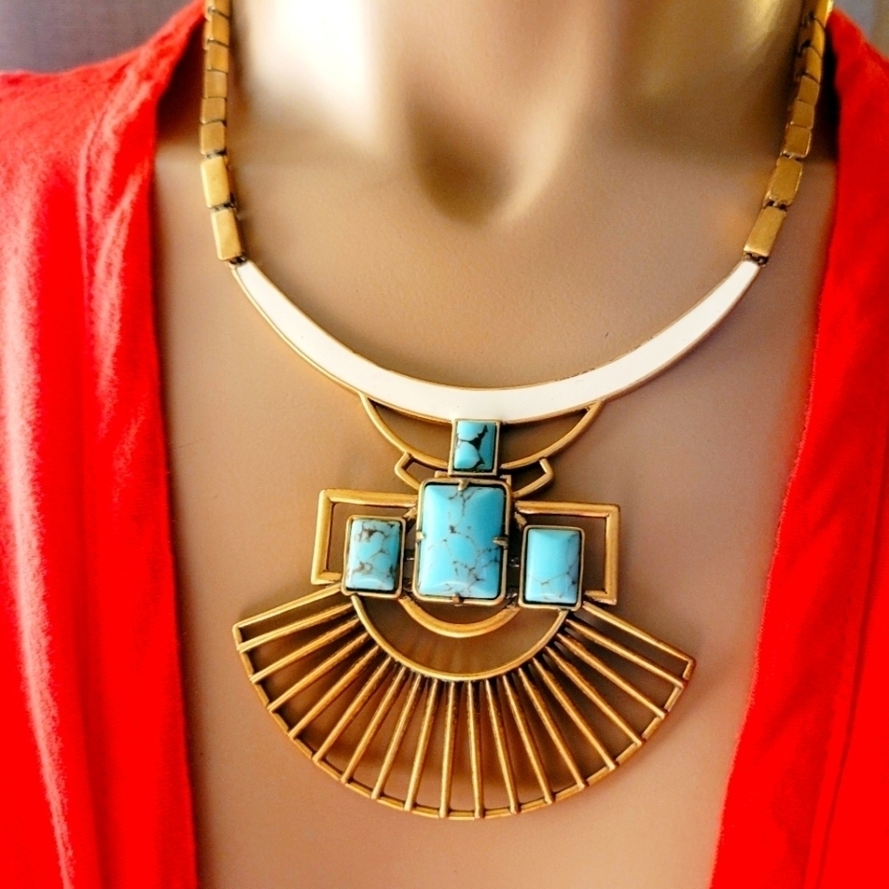 Stella and Dot Egyptian Revival Convertable necklace